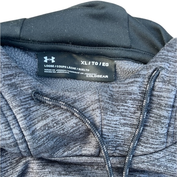 Under Armour Black and Gray Hoodie Under Armour ColdGear Loose Pullover XL - Picture 5 of 7